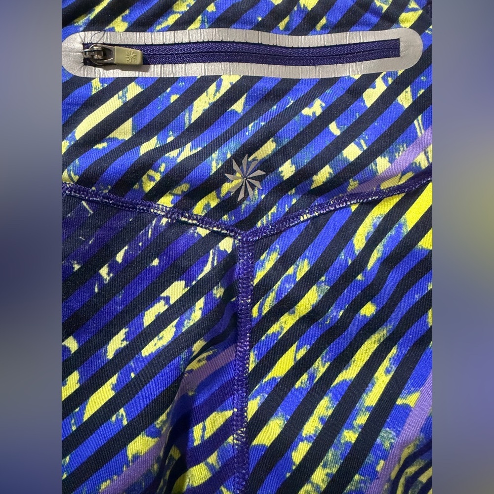 Athleta Blue and Yellow Patterned Capris - Picture 8 of 9